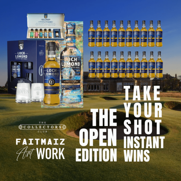 TCC x Fait Maiz ! 1 of 1 Exclusive Loch Lomond Painting (The Open Theme) + Loch Lomond Open Whisky + Tasting Pack + 20 INSTANT WINS
