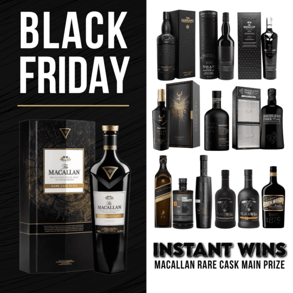 THE BLACK FRIDAY BOTTLE HOP! MACALLAN RARE CASK BLACK MAIN PRIZE + 100 BLACK FRIDAY INSTANT WINS!