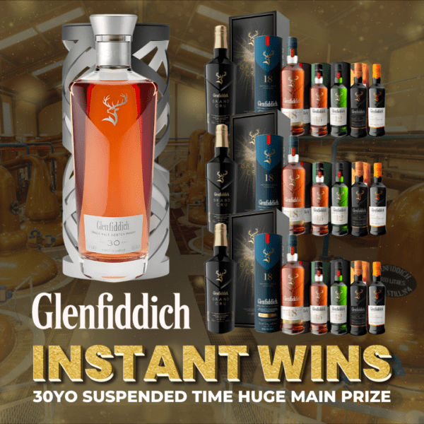 WIN THE GLENFIDDICH 30YO SUSPENDED TIME + 500 INSTANT WINS!