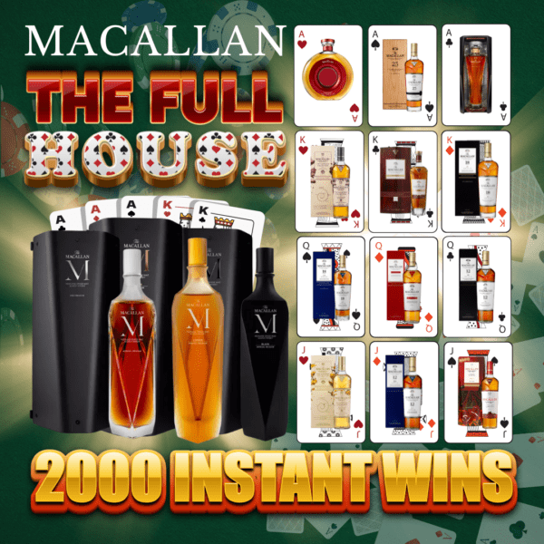 THE MACALLAN M FULL HOUSE! WIN ALL 3 M DECANTERS + 2000 INSTANT WINS!