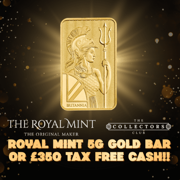 Britannia 5g Minted Gold Bar! £350 CASH ALTERNATIVE