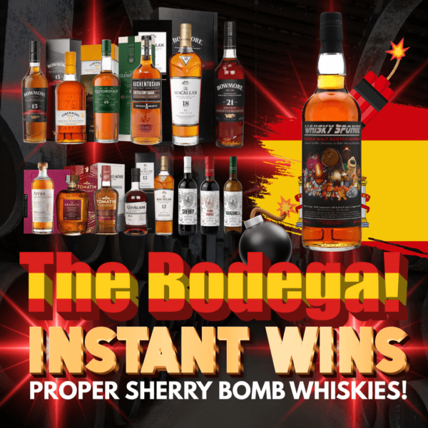WIN THE SHERRY BODEGA BONANZA! ALL SHERRY MATURED DRAMS! 32YO GLEN MORAY END PRIZE + 400 INSTANT WINS!