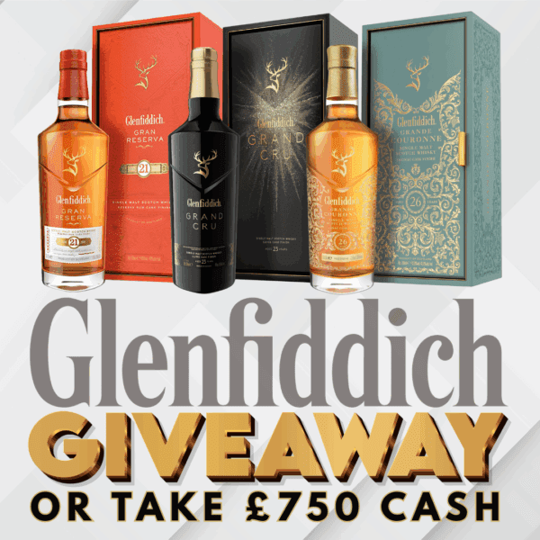 WIN THE GLENFIDDICH GRAND TRIO! FANTASTIC 3 BOTTLE PRIZE WITH STUNNGLY LOW ODDS!