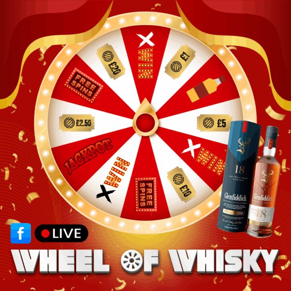WIN GLENFIDDICH 18 YEAR OLD + WIN ON THE BONUS SPINNER! 5 SPINS AVAILABLE!