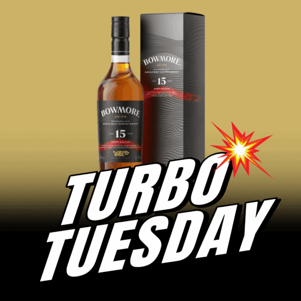 TURBO TUESDAY! WIN THE BOWMORE 15YO SHERRY OAK!